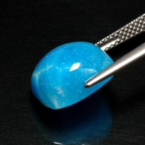 Hemimorfita azul natural 8,31ct, almofada cortada, opaco