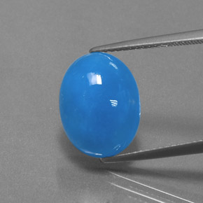 Hemimorfita Azul Natural 8.80ct, Corte Oval, Opaco