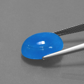 Hemimorfita Azul Natural 8.80ct, Corte Oval, Opaco