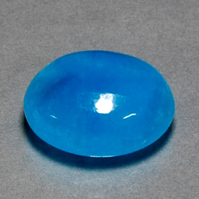 Hemimorfita azul natural 11,21ct, corte oval, opaco