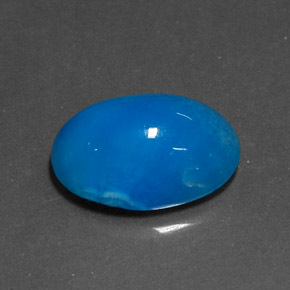 Hemimorfita azul natural 9,09ct, corte oval, opaco