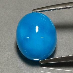 Hemimorfita Azul Natural 9.50ct, Corte Oval, Opaco