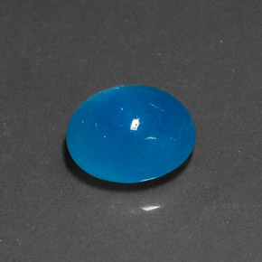 Hemimorfita azul natural 6,25ct, corte oval, opaco