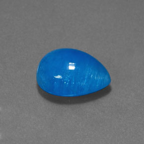Hemimorfita azul natural 8,79ct, formato de pêra, opaco