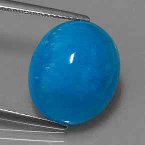 Hemimorfita azul natural 13,48ct, corte oval, translúcido