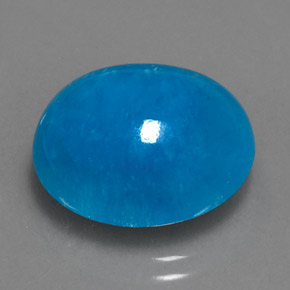 Hemimorfita azul natural 13,48ct, corte oval, translúcido