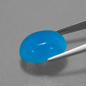 Hemimorfita azul natural 9,08ct, corte oval, translúcido
