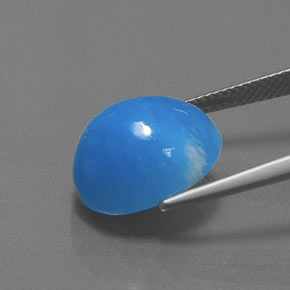 Hemimorfita Branco azul Natural 13.12ct, Corte Oval, Opaco