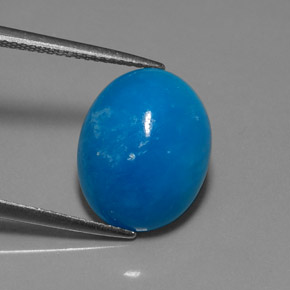 Hemimorfita azul natural 10,57ct, corte oval, translúcido