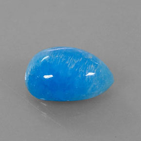 Hemimorfita azul natural 7,20ct, formato de pêra, translúcido