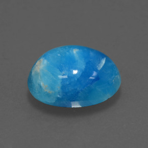 Hemimorfita azul natural 5,42ct, corte oval, opaco