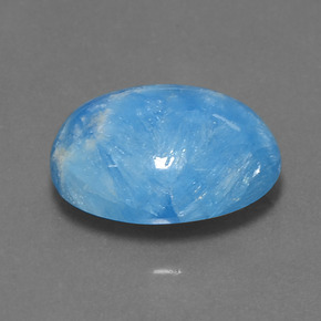 Hemimorfita Branco azul Natural 13.34ct, Corte Oval, Opaco