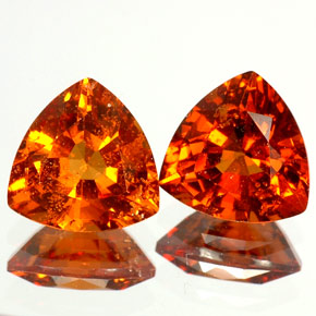 Pedras preciosas de granada hessonita laranja natural de  ct, trillion, VS-SI