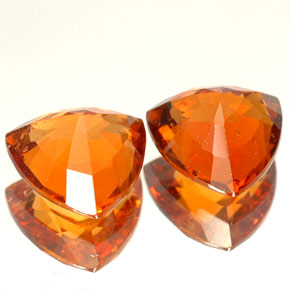 Pedras preciosas de granada hessonita laranja natural de  ct, trillion, VS-SI