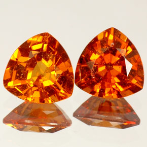 Pedras preciosas de granada hessonita laranja natural de  ct, trillion, VS