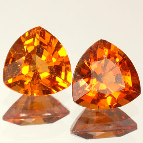 Pedras preciosas de granada hessonita laranja natural de  ct, trillion, VS