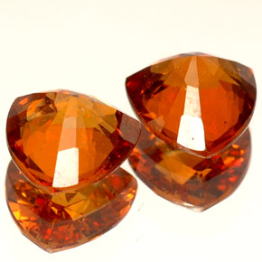 Pedras preciosas de granada hessonita laranja natural de  ct, trillion, VS