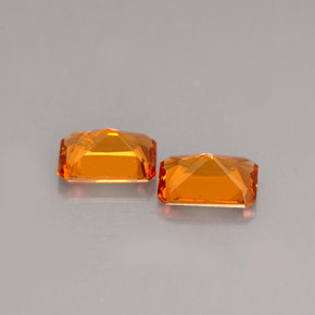 Pedras preciosas de granada hessonita laranja natural de  ct, corte esmeralda, SI