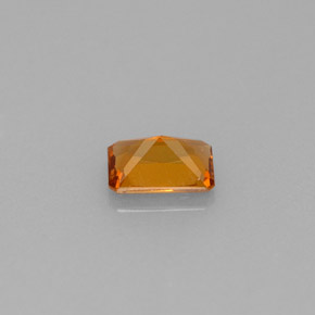 Granada hessonita laranja natural 0,61ct, corte esmeralda, VS