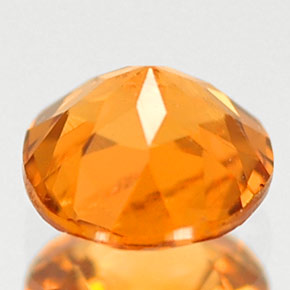 Granada hessonita laranja natural 0,69ct, corte redondo, VVS-VS
