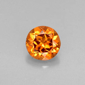 Granada Hessonita Laranja Natural 0.65ct, Corte Redondo, VS