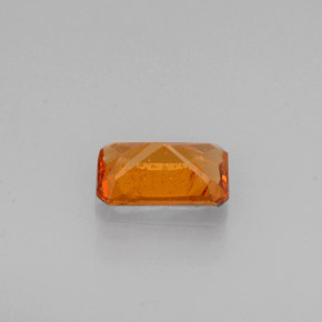 Granada hessonita laranja natural 0,50ct, corte esmeralda, VS-SI