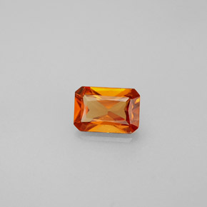 Granada Hessonita Tangerina Natural 0.63ct, Corte Esmeralda, VS