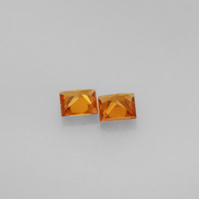 Pedras preciosas de granada hessonita laranja natural de  ct, quadrado, VS