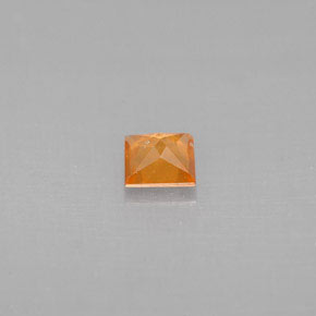 Granada hessonita laranja natural 0,32ct, quadrado, VS