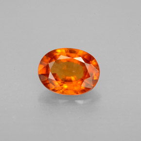 Granada Hessonita Tangerina Natural 1.16ct, Corte Oval, SI