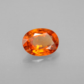 Granada Hessonita Tangerina Natural 1.16ct, Corte Oval, SI