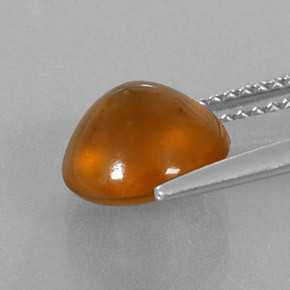 Granada hessonita laranja natural 3,80ct, transparente, transparente/translúcido