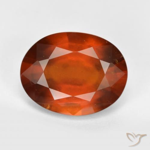 Granada Hessonita Laranja Profundo Natural 5.57ct, Corte Oval, VS-SI