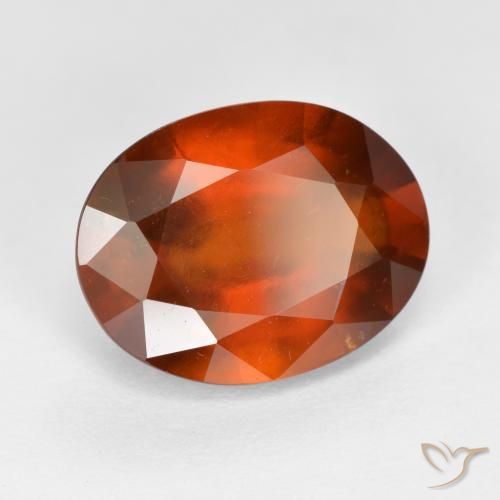 Granada Hessonita Laranja Profundo Natural 5.57ct, Corte Oval, VS-SI