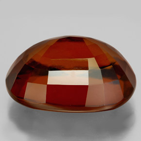 Granada hessonita laranja natural 22,77ct, corte oval, VS