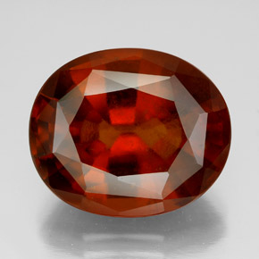 Granada hessonita laranja natural 13,00ct, corte oval, VS-SI