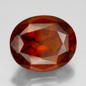 Granada hessonita laranja natural 13,00ct, corte oval, VS-SI