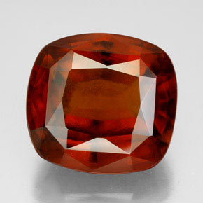 Granada hessonita laranja natural 16,30ct, almofada cortada, VS
