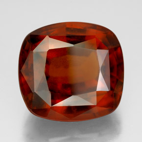 Granada hessonita laranja natural 16,30ct, almofada cortada, VS