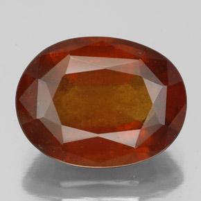 Granada Hessonita laranja avermelhado Natural 6.22ct, Corte Oval, VS-SI