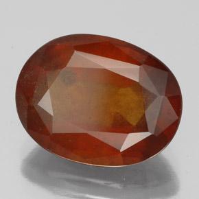 Granada Hessonita laranja avermelhado Natural 6.22ct, Corte Oval, VS-SI