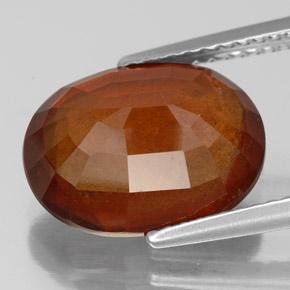 Granada Hessonita laranja avermelhado Natural 6.22ct, Corte Oval, VS-SI