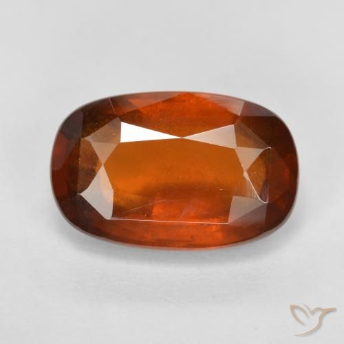 Granada hessonita laranja de 5,92 quilates, almofada de 13,6 x 8,7 mm cortada de Madagascar, Photo A