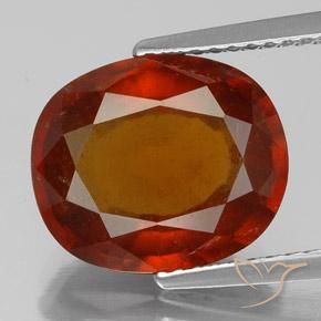 5.25ct Natural fogo laranja granada hessonita, oval, VS-SI