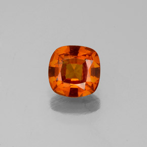 Granada hessonita laranja natural 0,96ct, almofada cortada, VS-SI