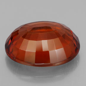 Granada hessonita laranja natural 9,14ct, corte oval, VS
