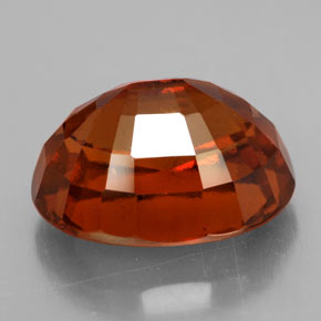Granada hessonita laranja natural 6,11ct, corte oval, VS
