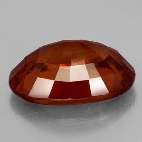 Granada hessonita laranja natural 9,93ct, corte oval, VS