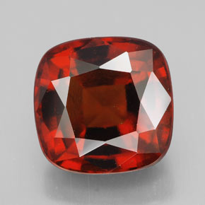 Granada hessonita laranja natural 8,60ct, almofada cortada, VS
