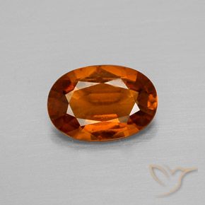 1.57ct Natural Laranja Profundo granada hessonita, oval, VS